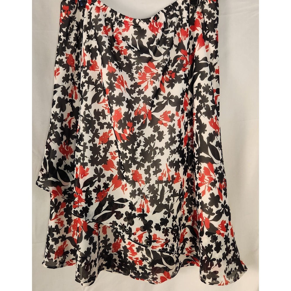 90s Karin Stevens Layered Classic/Retro/ Indie Floral Skirt  14P - Picture 4 of 9